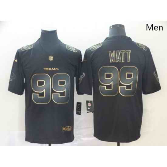 Nike Texans 99 J J  Watt Black Gold Vapor Untouchable Limited Jersey